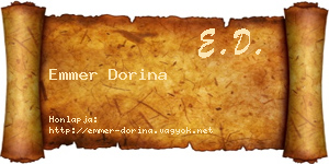 Emmer Dorina névjegykártya